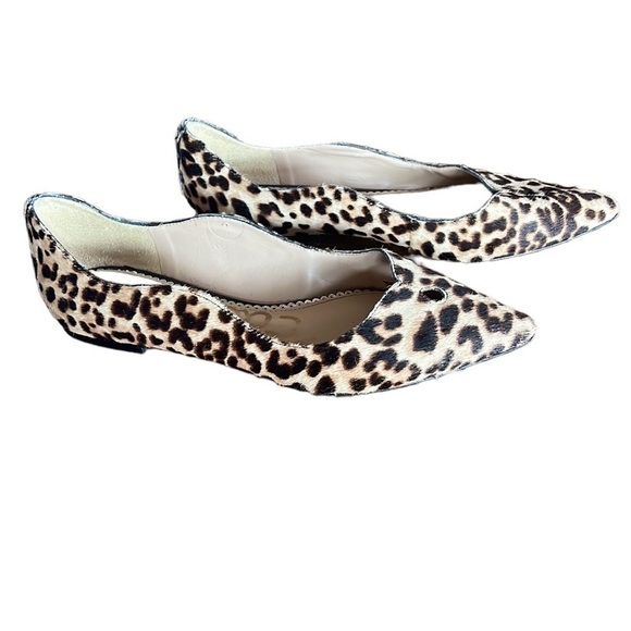 Sam Edelman Rosalie leather fur upper animal print flats.size 7.5 - Picture 3 of 9